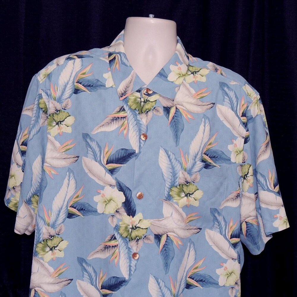 **SOLD**   Tommy Bahama Pure Silk Men's Hawaiian Fun Shirt Sz XXL 2XL Excellent